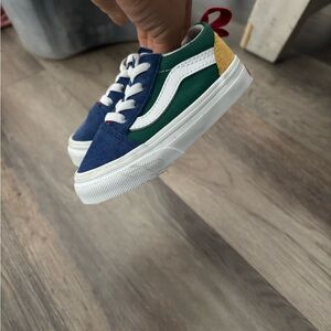Kids Blue and Green Sneakers